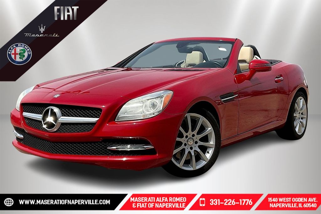Red 2016 Mercedes-Benz SLK 300 Convertible Rear-Wheel Drive 9-Speed Automatic