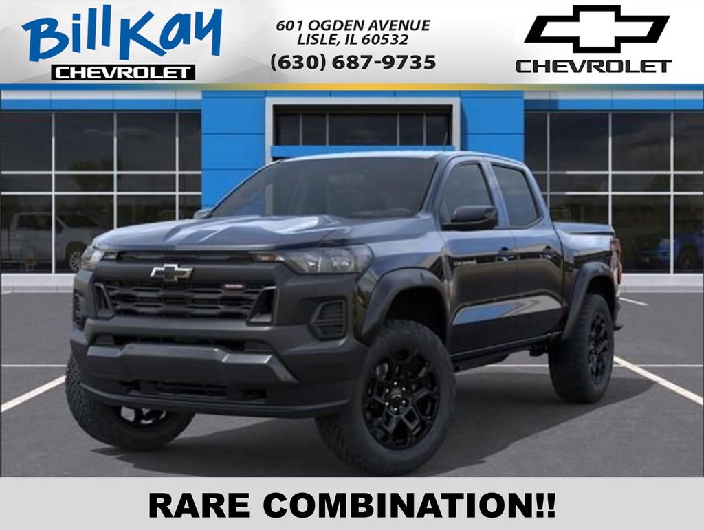 Black 2024 Chevrolet Colorado Trail Boss Crew Cab 4WD Pickup Truck Four-Wheel Drive 8-Speed Automatic