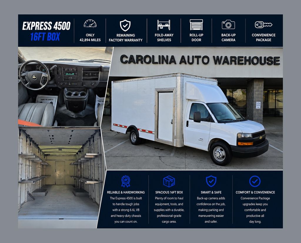 Summit White 2023 Chevrolet Express Chassis Van Rear-Wheel Drive 6-Speed Automatic Overdrive