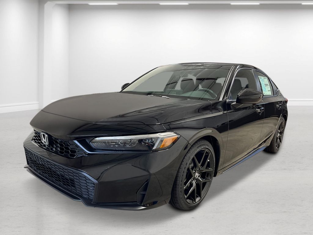 Crystal Black Pearl 2026 Honda Civic Hatchback Sport FWD Hatchback Front-Wheel Drive Continuously Variable Transmission