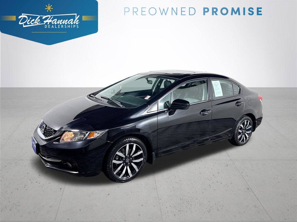Crystal Black Pearl 2015 Honda Civic Sedan Front-Wheel Drive Continuously Variable Transmission