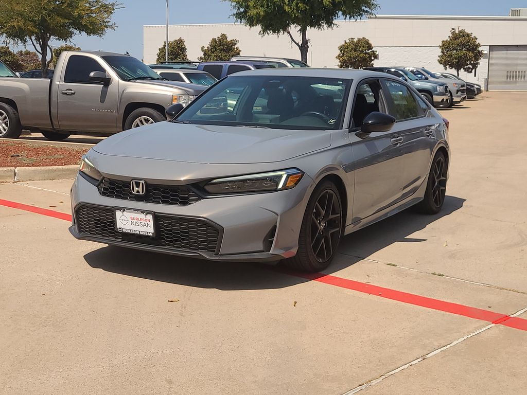 Urban Gray Pearl 2025 Honda Civic Sedan Front-Wheel Drive Continuously Variable Transmission