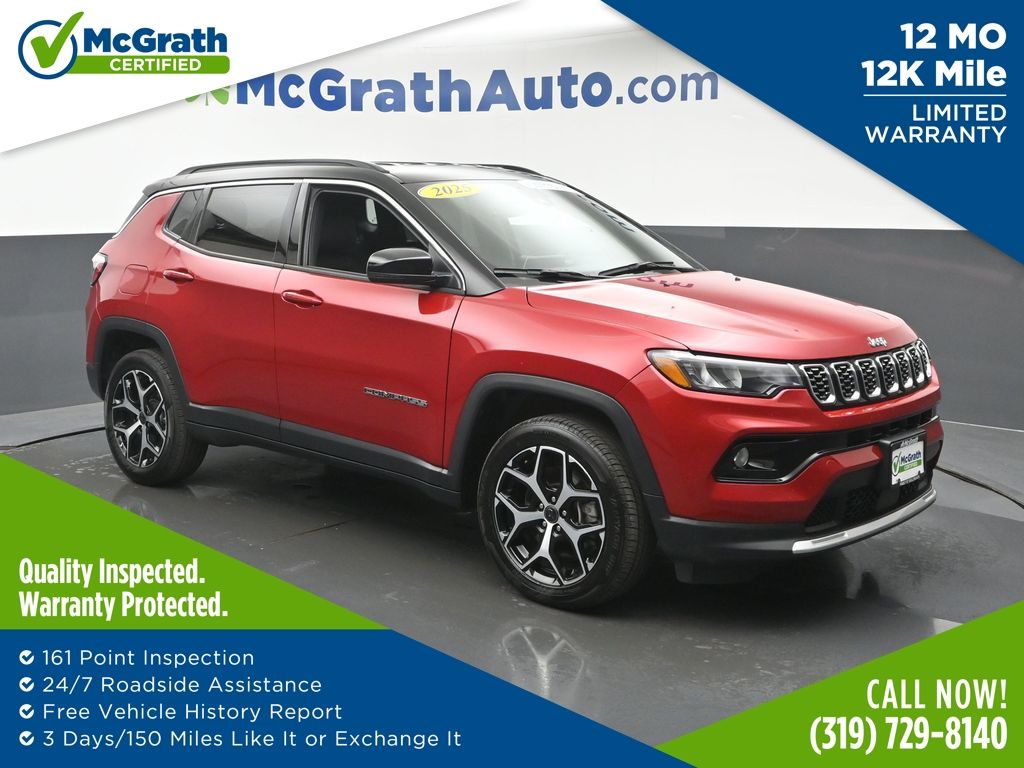 Red Hot Pearlcoat 2025 Jeep Compass SUV / Crossover Four-Wheel Drive 8-Speed Automatic