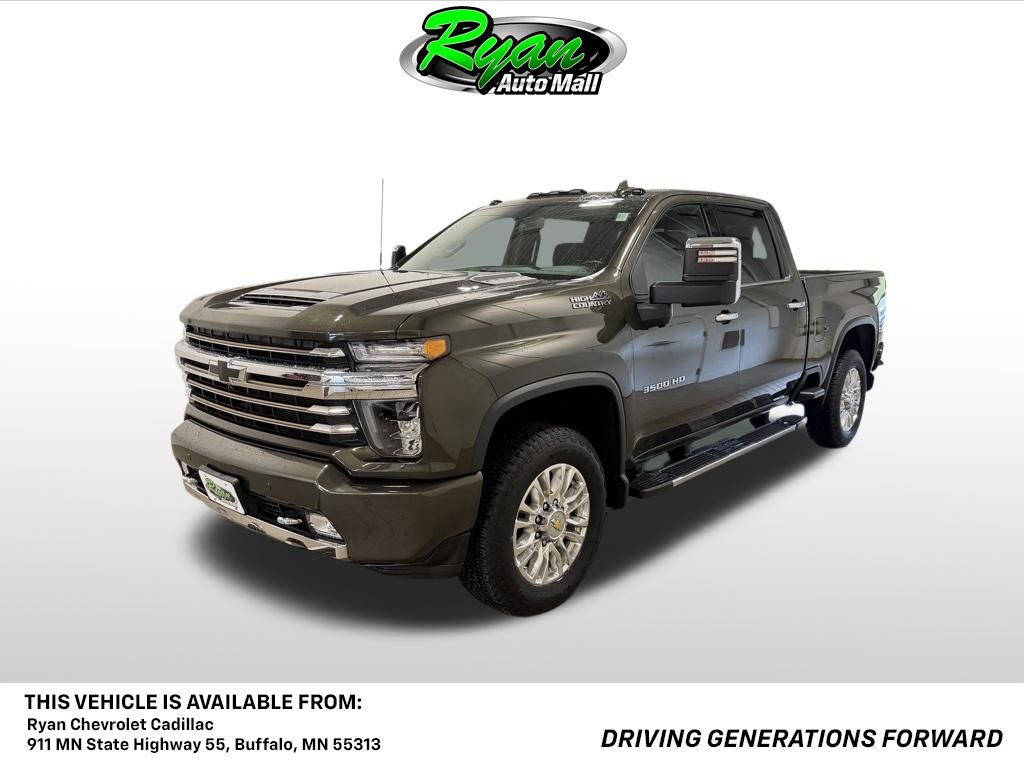 Greenstone Metallic 2022 Chevrolet Silverado 3500HD Pickup Truck Four-Wheel Drive 6-Speed Automatic