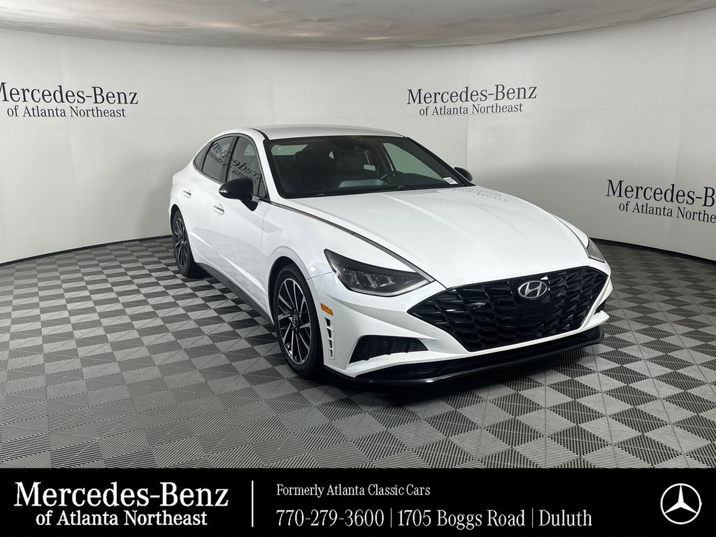 Quartz White 2020 Hyundai Sonata Sedan Front-Wheel Drive 8-Speed Automatic Overdrive