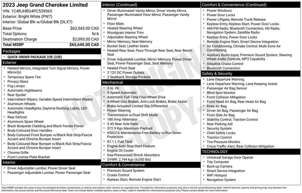 Used 2023 White/off-white Jeep Limited image 30