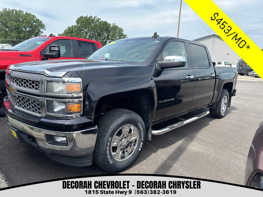 Black 2015 Chevrolet Silverado 1500 Pickup Truck Four-Wheel Drive 6-Speed Automatic Overdrive