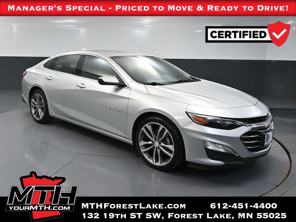 Silver Ice Metallic 2022 Chevrolet Malibu Sedan Front-Wheel Drive Continuously Variable Transmission