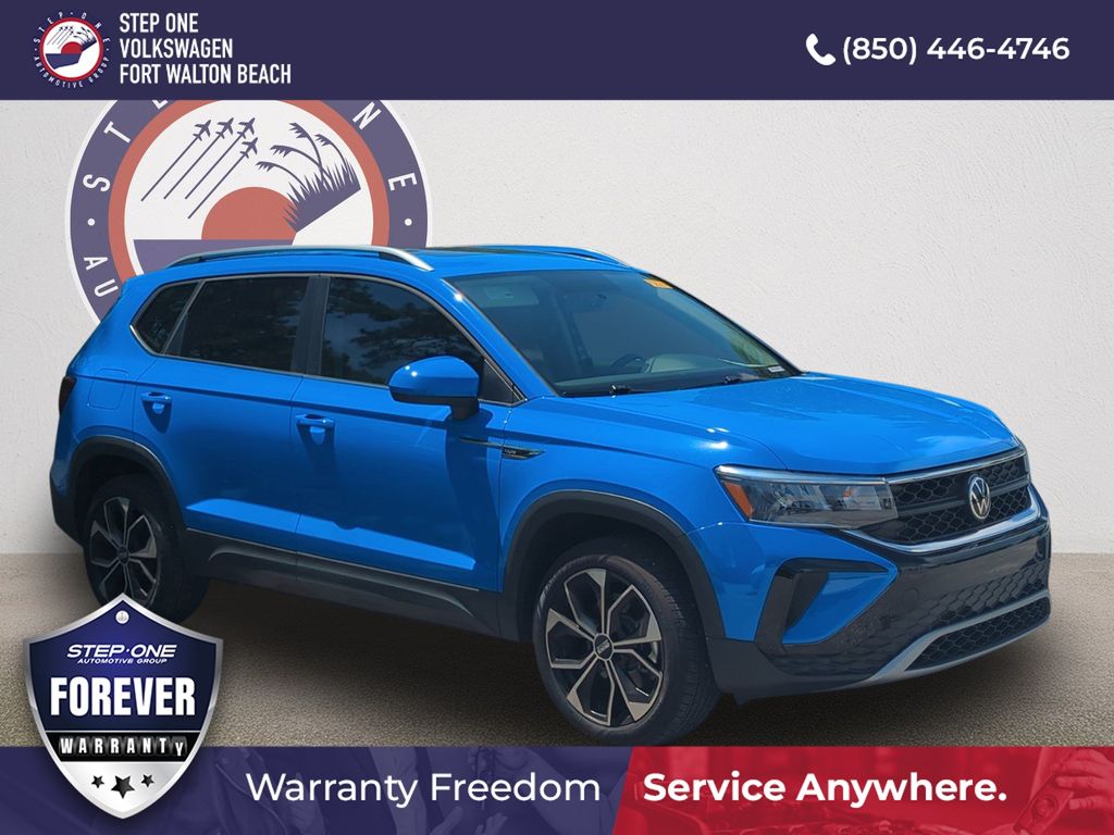 Cornflower Blue 2022 Volkswagen Taos SUV / Crossover Front-Wheel Drive 8-Speed Automatic