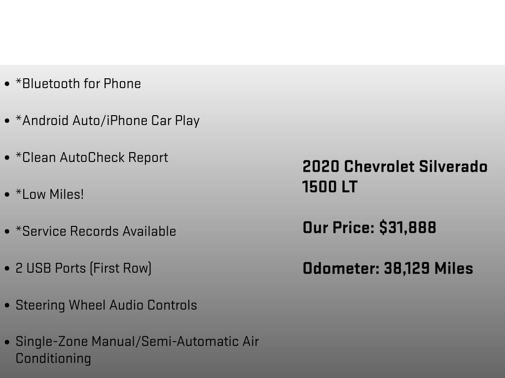 2020 Chevrolet Silverado 1500 LT White at Luther Ford