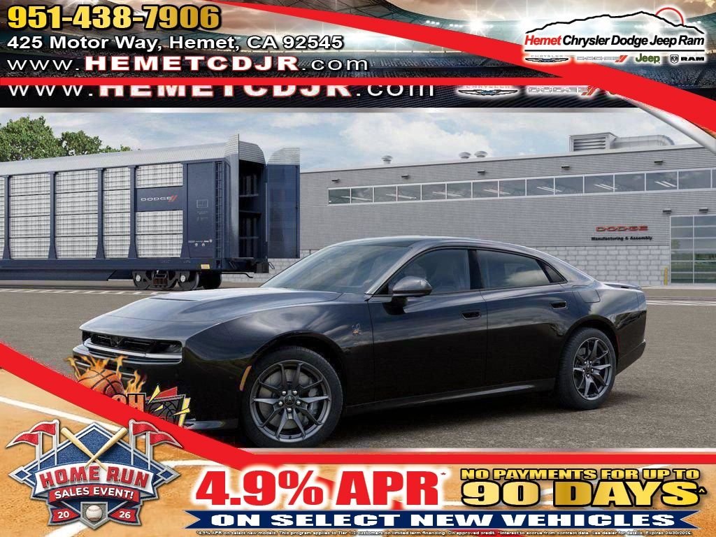 Diamond Black Crystal Pearlcoat 2026 Dodge Charger Scat Pack Sedan AWD Sedan All-Wheel Drive 8-Speed Automatic