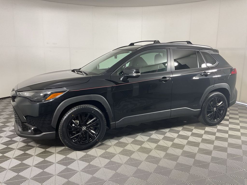 Jet Black 2024 Toyota Corolla Cross Hybrid Nightshade AWD SUV / Crossover All-Wheel Drive Continuously Variable Transmission