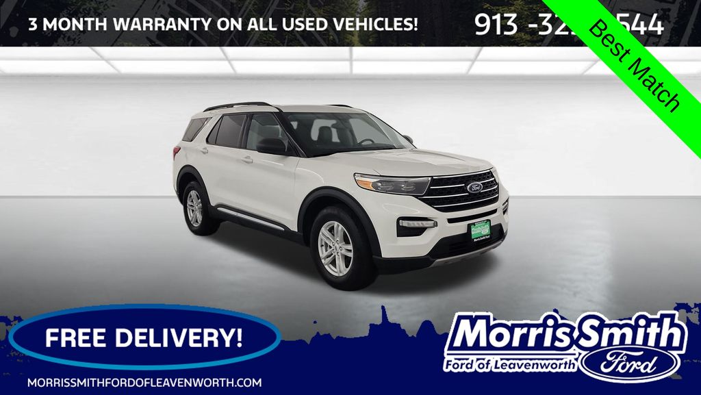 White Metallic 2022 Ford Explorer SUV / Crossover All-Wheel Drive Automatic