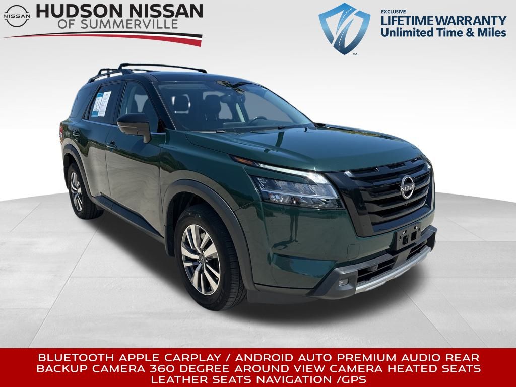 2022 Obsidian Green Pearl/Super Black Nissan Pathfinder SL 4X4 SUV