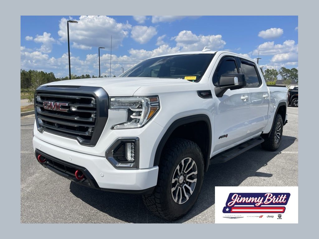 Summit White 2021 GMC Sierra 1500 AT4 Crew Cab 4WD Pickup Truck Four-Wheel Drive 10-Speed Automatic