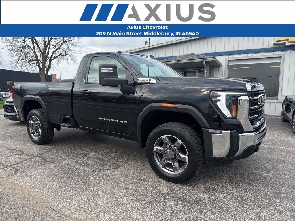 Onyx Black 2025 GMC Sierra 2500HD SLE Regular Cab LB 4WD Pickup Truck Four-Wheel Drive Automatic