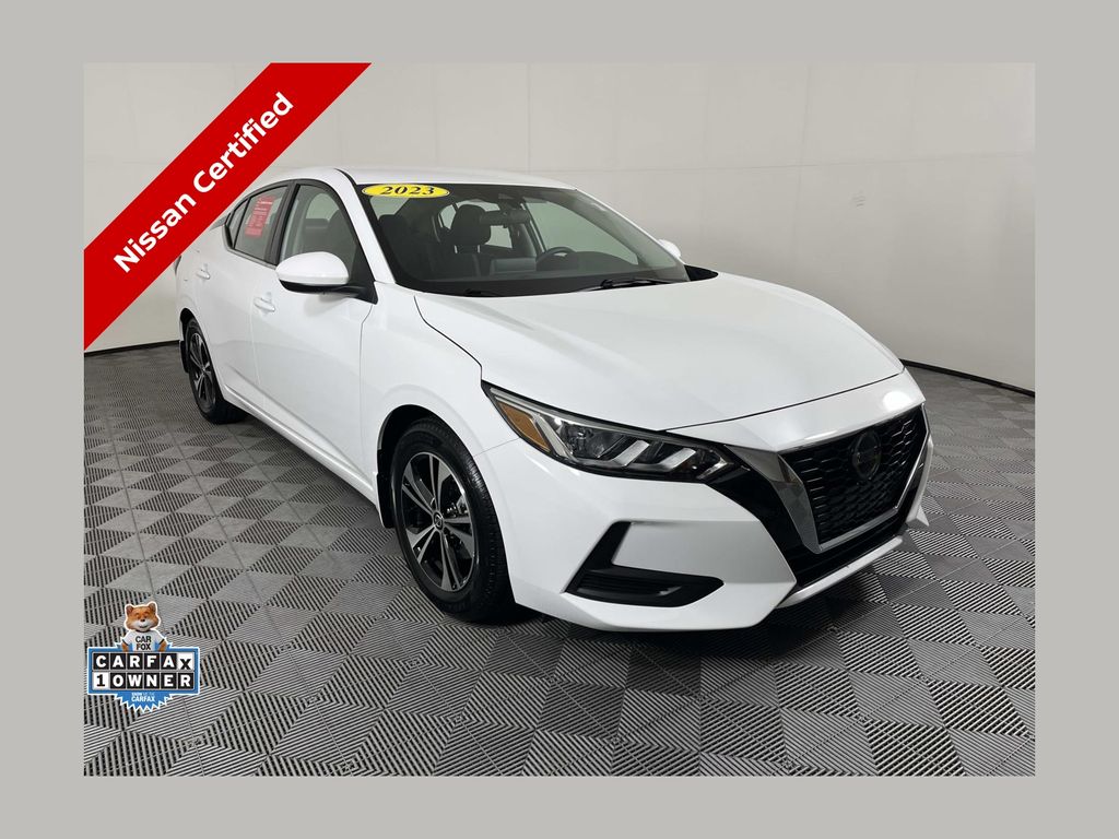 White (Fresh Powder) 2023 Nissan Sentra Sedan Front-Wheel Drive Continuously Variable Transmission