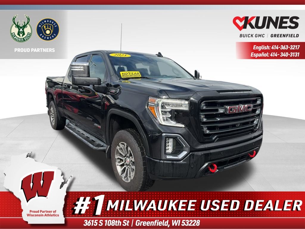 Onyx Black 2021 GMC Sierra 1500 AT4 Crew Cab 4WD Pickup Truck Four-Wheel Drive Automatic