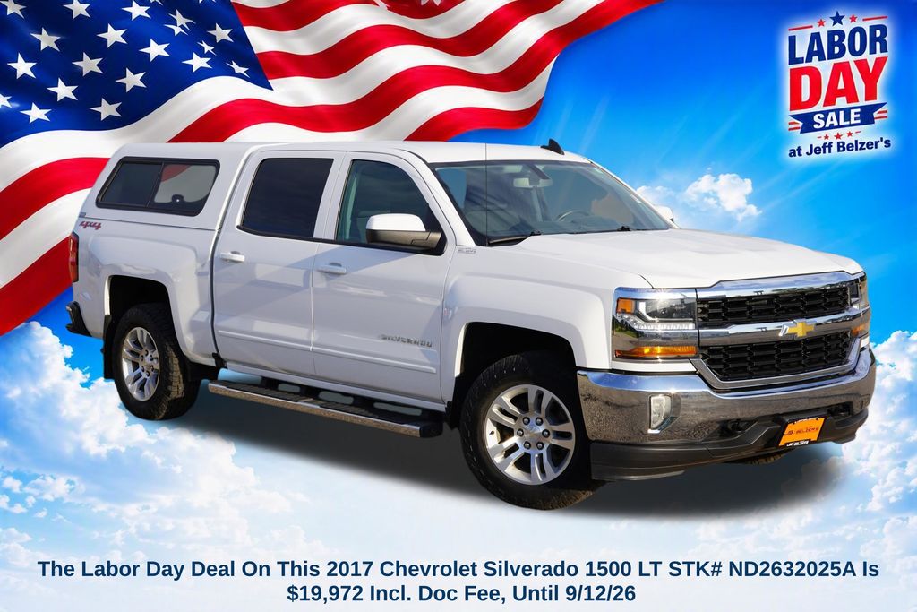 Summit White 2017 Chevrolet Silverado 1500 Pickup Truck Four-Wheel Drive 6-Speed Automatic Overdrive