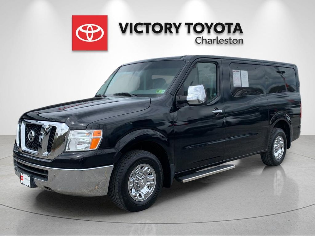 Super Black 2019 Nissan NV Passenger V6 SV RWD Van Rear-Wheel Drive 5-Speed Automatic