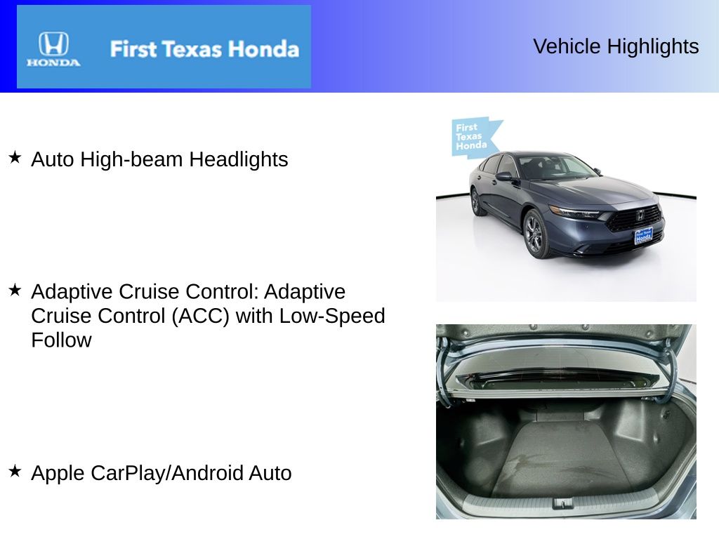 Used Car 2025 Honda Accord Hybrid  Ex-l For Sale Under $35,000 In Austin, Texas