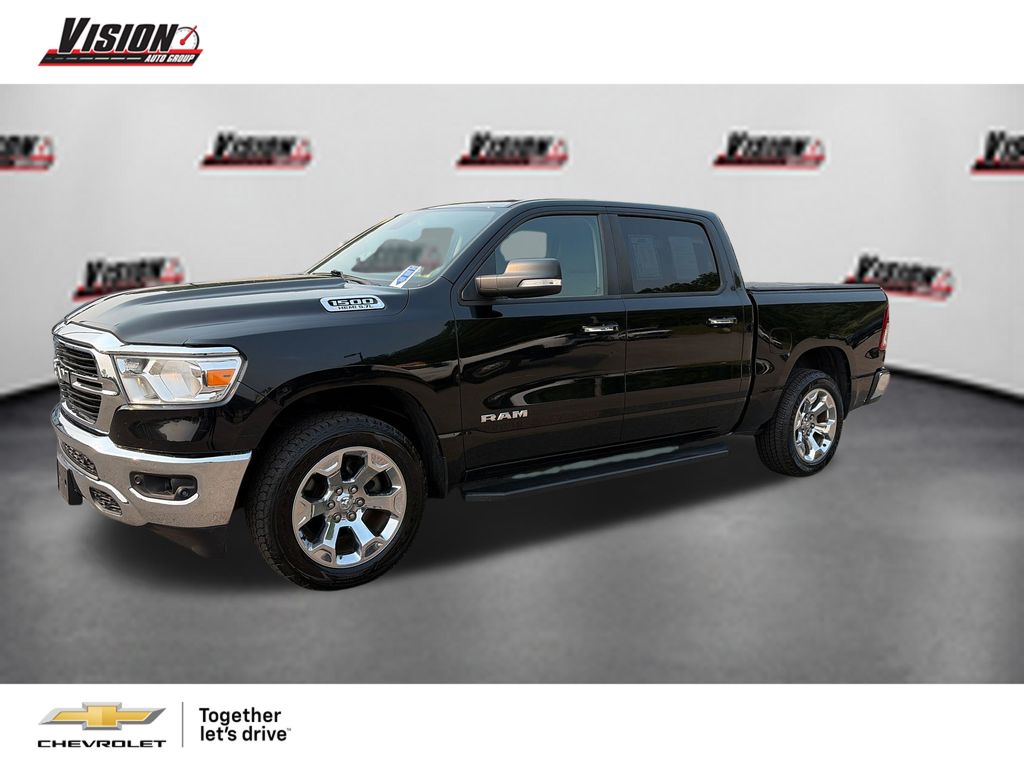 Diamond Black Crystal Pearlcoat 2020 RAM 1500 Pickup Truck Four-Wheel Drive 8-Speed Automatic