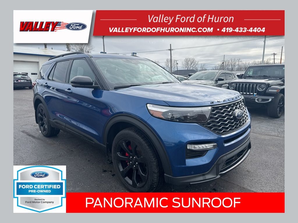 Atlas Blue Metallic 2023 Ford Explorer ST AWD SUV / Crossover All-Wheel Drive Automatic