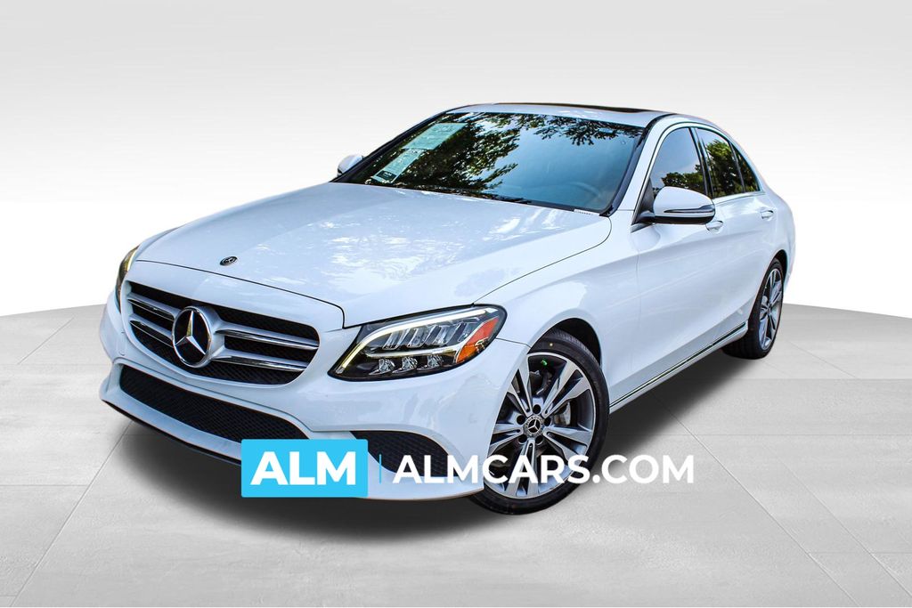 White 2019 Mercedes-Benz C-Class Sedan Rear-Wheel Drive 9-Speed Automatic
