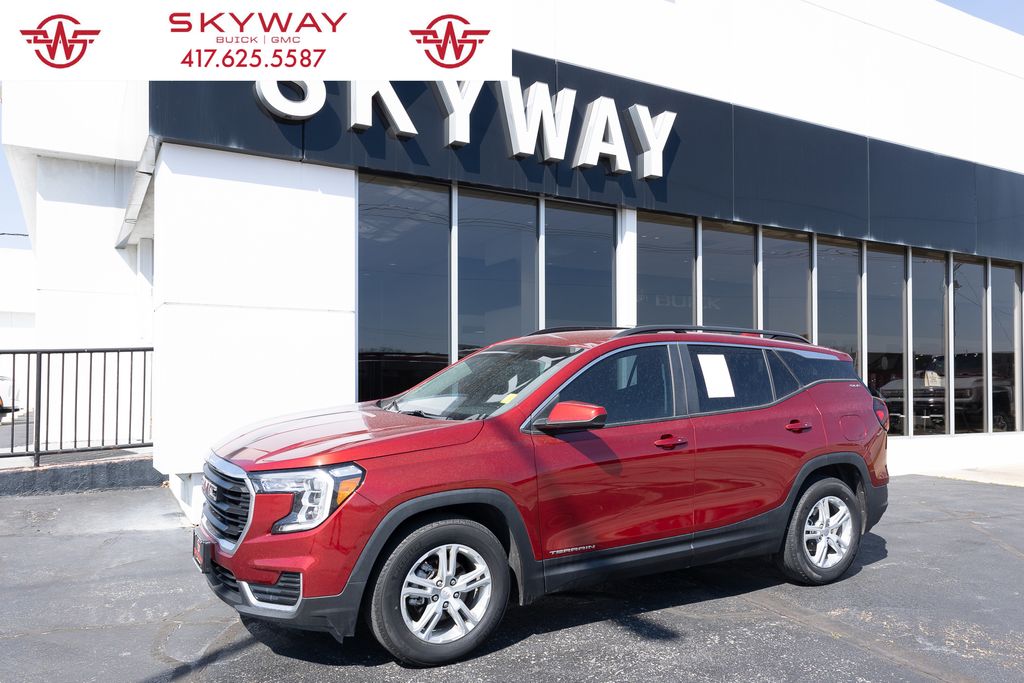 Volcanic Red Tintcoat 2023 GMC Terrain SLE FWD SUV / Crossover Front-Wheel Drive 9-Speed Automatic