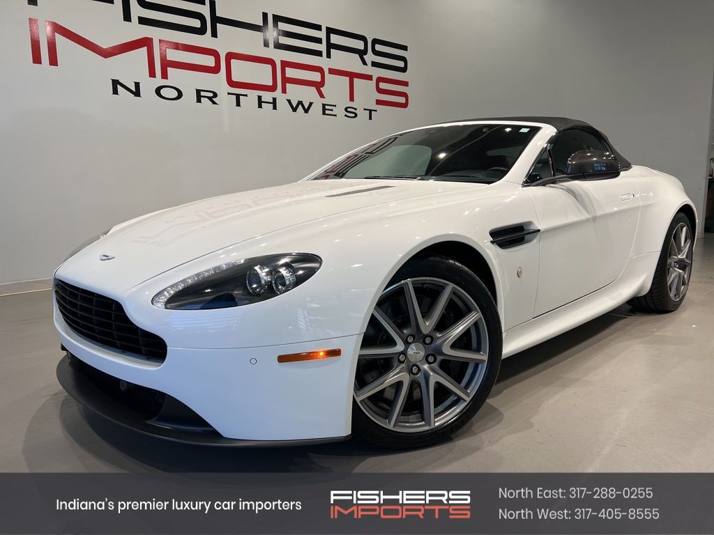 White 2013 Aston Martin V8 Vantage Convertible Rear-Wheel Drive 7-Speed Manual