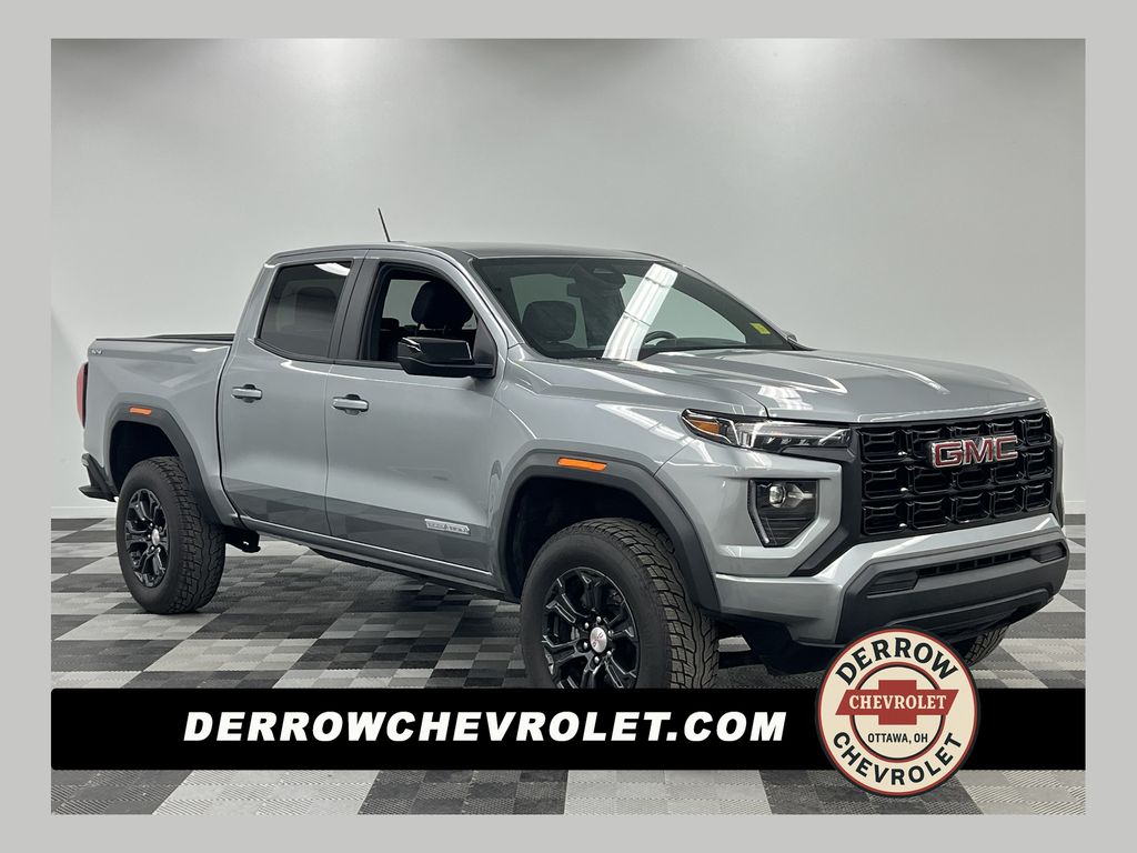 Silver 2024 GMC Canyon Elevation Crew Cab 4WD Pickup Truck Four-Wheel Drive 8-Speed Automatic