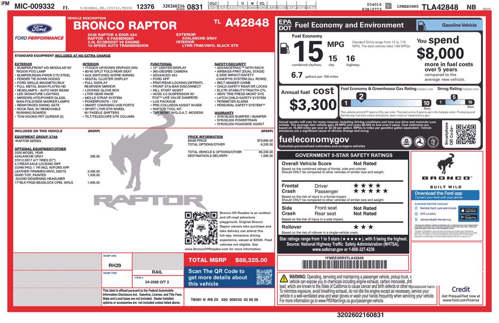 New 2026 White Ford Raptor image 10
