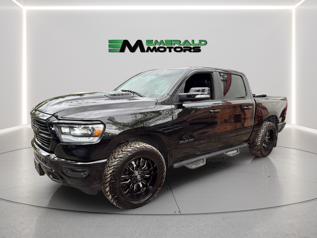 Diamond Black Crystal Pearlcoat 2019 RAM 1500 Pickup Truck Four-Wheel Drive 8-Speed Automatic