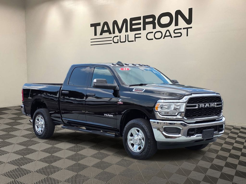 Diamond Black Crystal Pearlcoat 2021 RAM 2500 Pickup Truck Four-Wheel Drive 6-Speed Automatic