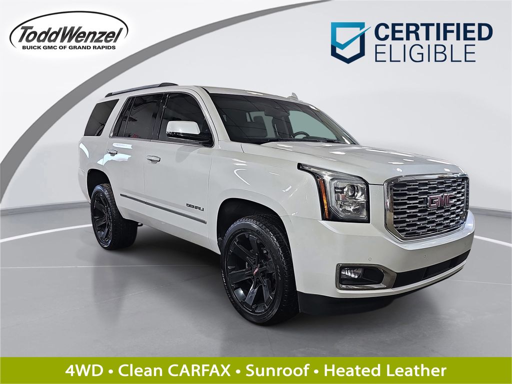 White Frost Tricoat 2019 GMC Yukon Denali 4WD SUV / Crossover Four-Wheel Drive