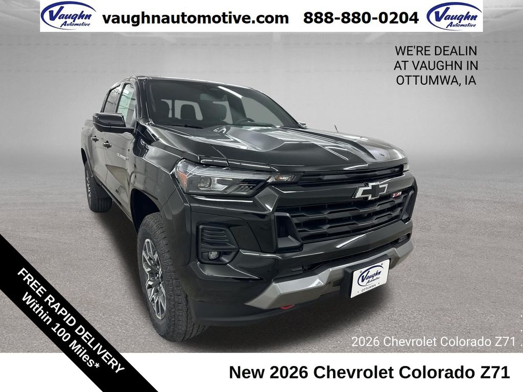 Black 2026 Chevrolet Colorado Pickup Truck Four-Wheel Drive 8-Speed Automatic
