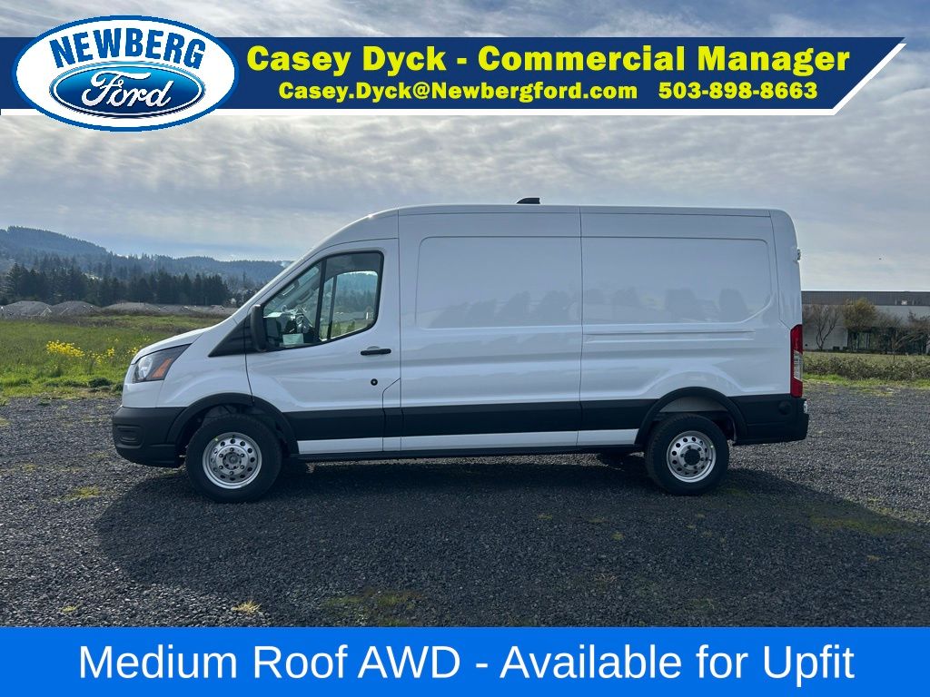 Oxford White 2026 Ford Transit Cargo 250 Medium Roof LB AWD Van All-Wheel Drive