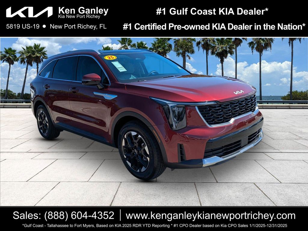 Dawning Red 2025 Kia Sorento S FWD SUV / Crossover Front-Wheel Drive 8-Speed Automatic