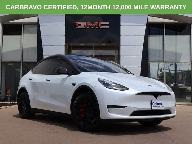 Pearl White Multi-Coat 2023 Tesla Model Y SUV / Crossover All-Wheel Drive 1-Speed Automatic