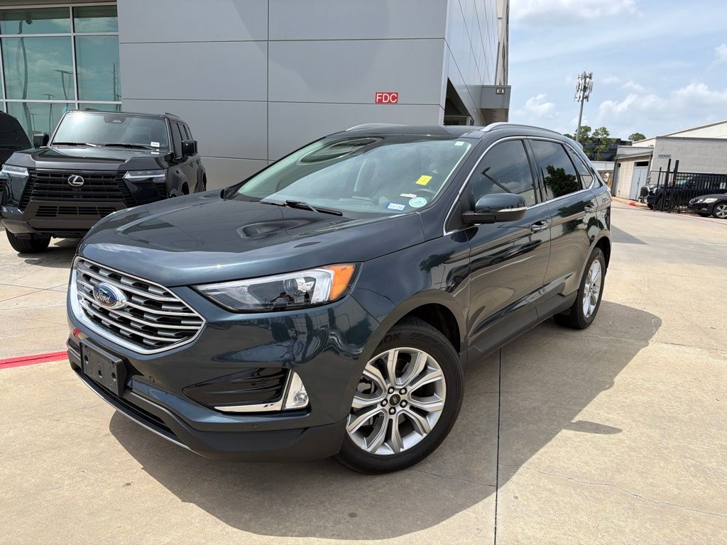 2024 Ford Edge Titanium Blue at North Houston Mitsubishi