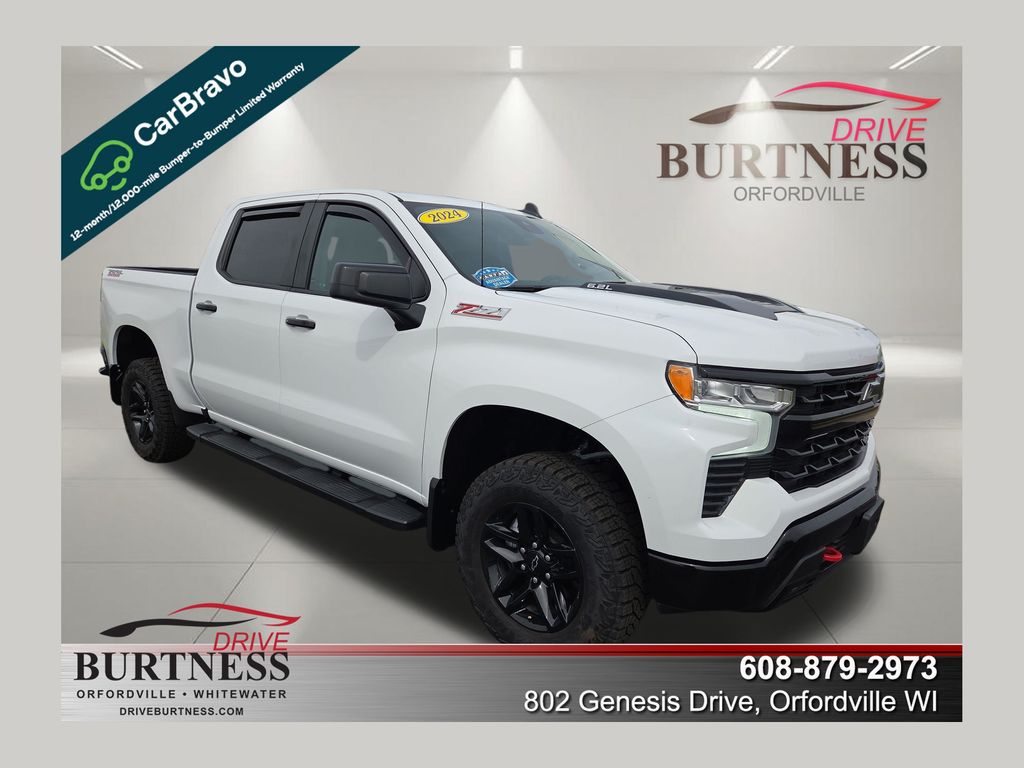 Summit White 2024 Chevrolet Silverado 1500 Pickup Truck Four-Wheel Drive Automatic