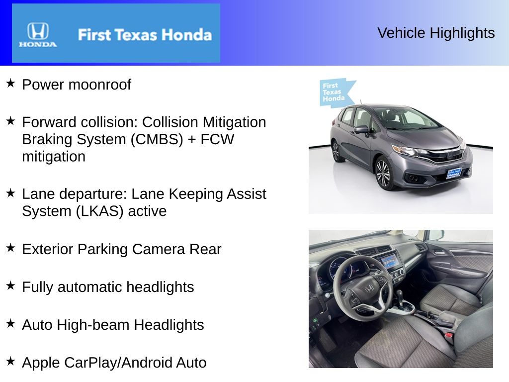 Used Car 2019 Honda Fit  Ex For Sale Under $12,000 In Austin, Texas