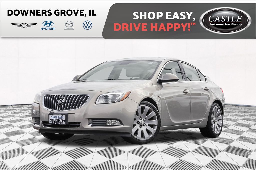 Stone Metallic 2011 Buick Regal Sedan Front-Wheel Drive 6-Speed Automatic