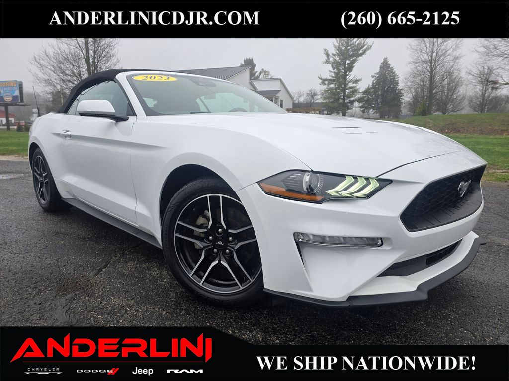 Oxford White 2023 Ford Mustang EcoBoost Premium Convertible RWD Convertible Rear-Wheel Drive Automatic