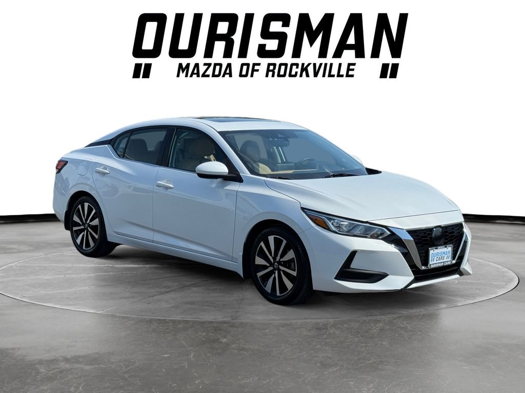 Aspen White TriCoat Pearl 2022 Nissan Sentra SV FWD Sedan Front-Wheel Drive Continuously Variable Transmission