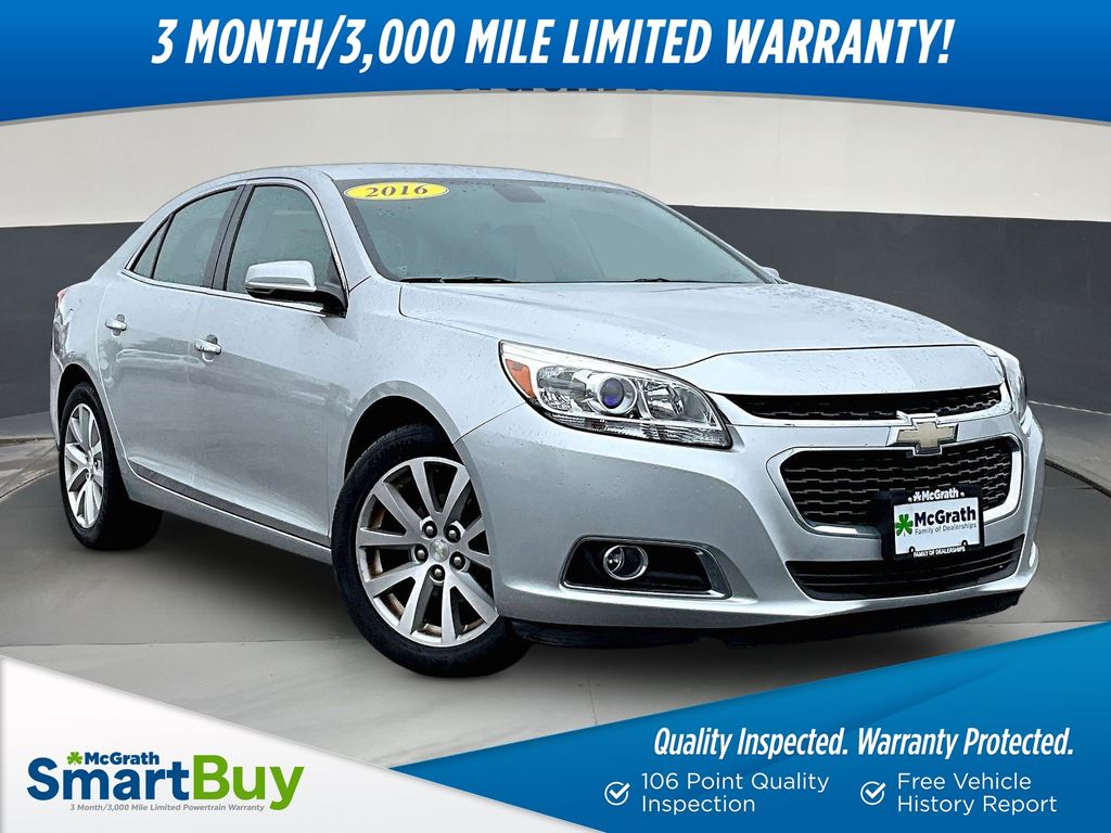 Silver Ice Metallic 2016 Chevrolet Malibu Sedan Front-Wheel Drive 6-Speed Automatic Overdrive