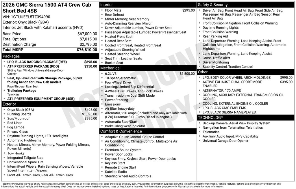 2026 GMC Sierra 1500 AT4 - Image 3