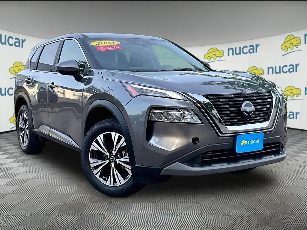 Gray (Gun Metallic) 2023 Nissan Rogue SV AWD SUV / Crossover All-Wheel Drive Continuously Variable Transmission