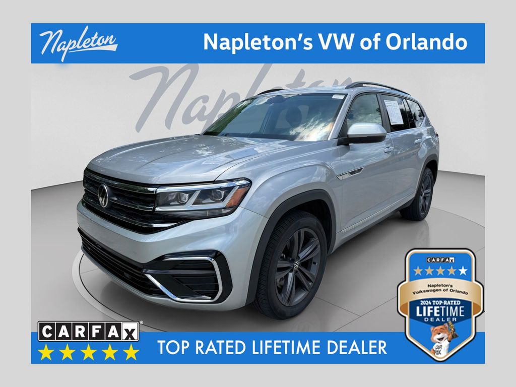 Silver Metallic 2021 Volkswagen Atlas V6 SE R-Line 4Motion with Technology SUV / Crossover All-Wheel Drive 8-Speed Automatic