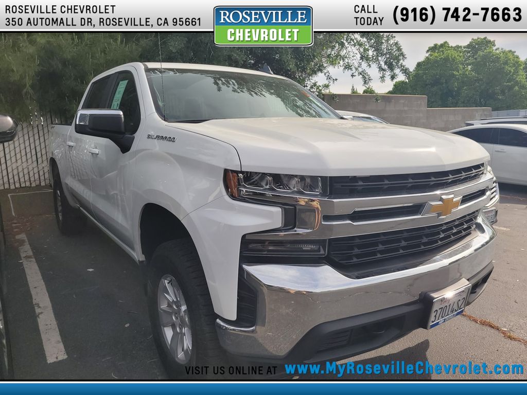 Summit White 2019 Chevrolet Silverado 1500 LT Crew Cab 4WD Pickup Truck Four-Wheel Drive 8-Speed Automatic